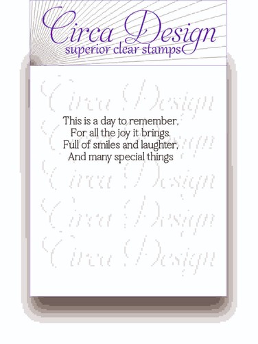 Clear unmounted birthday - unmounted, verse