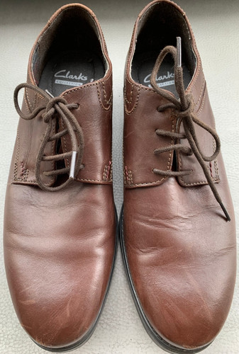 Mens clarks brown leather - mens,