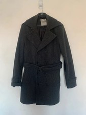 Topman overcoat coat grey pea