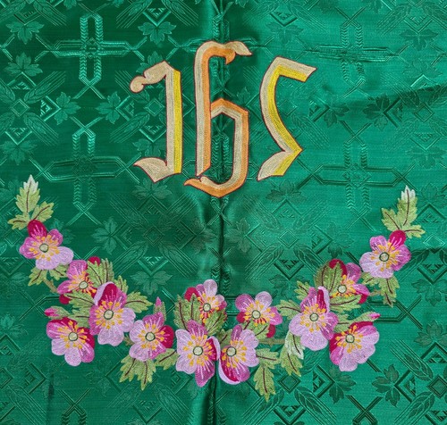 Antique green altar - antique,