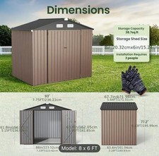 8x6 Outdoor Storage Shed