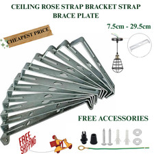 Ceiling Rose Strap Bracket Strap Brace Plate With Accessories Light Fixing UK