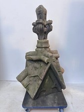 Reclaimed Antique Sandstone Hand Carved Stone Final Capital Pillar Head Pier Cap
