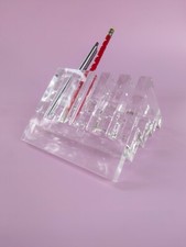 Vintage 1980s Lucite Guzzini  Italy “Blocco President VIP Desk Organiser”  