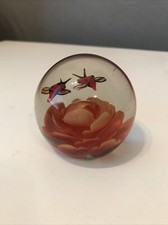 Clear Glass Paperweight with 2