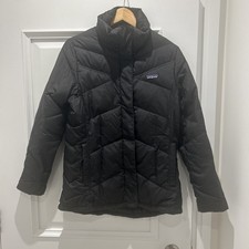 Patagonia Womens Down With It Puffer Jacket Size Medium Black Duck Down No Hood