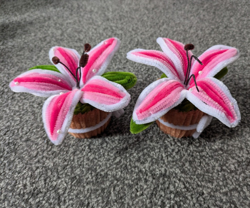 Artificial potted lily floral - artificial,