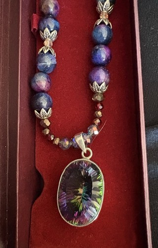 Galaxy tigers eye beaded - beaded, long