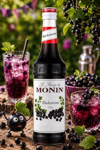 Monin blackcurrant syrup - syrup, 70cl