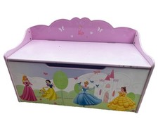 Kids wooden storage box chest- bench  Children's Furniture  Disney princess 