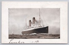 Postcard Cunard RMS Franconia & Laconia Ocean Liner Ship c1915 to Dawlish