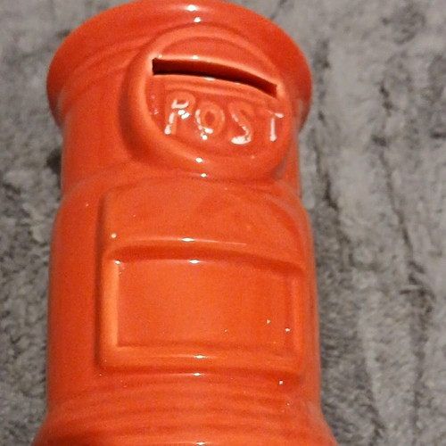 Post office orange ceramic - post,