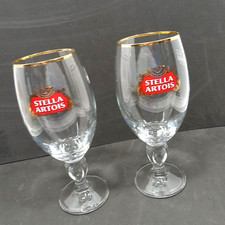 2 Vintage Stella Artois Gold