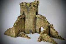 N Gauge Model Railway Building Unpainted Resin Castle Ruin Model