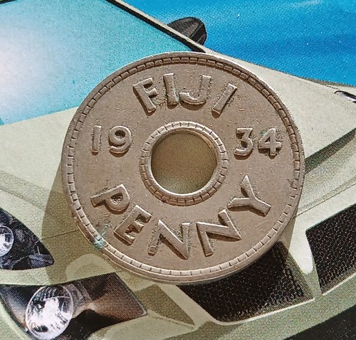 1934 fiji penny world coin - penny,