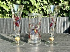 Stained Glass Vases and Candle