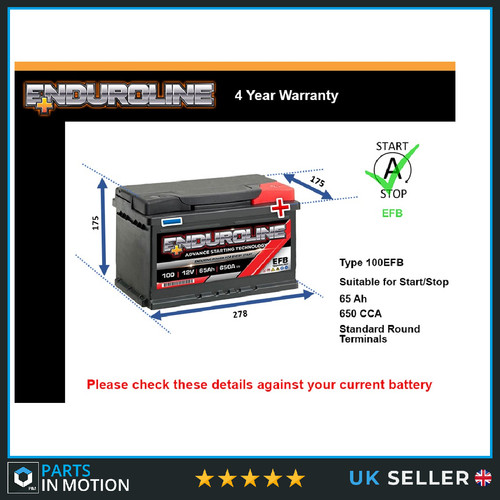 Efb battery fits vauxhall - efb,
