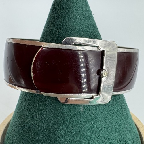 Vintage buckle bangle bracelet