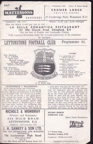 1965 leytonstone v - 1965/66,