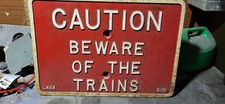 LNER Railway Cast Iron Warning