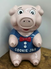 Pig Cookie Jar Lid With Sounds 25cm Monkey Group Design Ltd 2011 VGC Working 