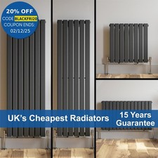 Anthracite Flat Panel Column Designer Radiator Vertical Horizontal Central Rad