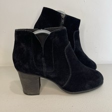 Clarks Black Suede Ankle Boots