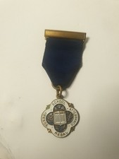 Vintage Sunday School Attendance Medal From The Early 20th Century.