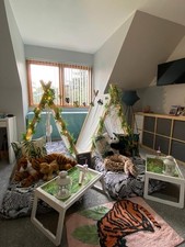 Teepee Sleepover Tent for Kids Large Indoor/Play _sleepover Tent