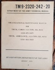 Truck 1-1/4 ton GAMA GOAT 6x6 M561 maintenance book US Army WW2 TM9-2320-242-20
