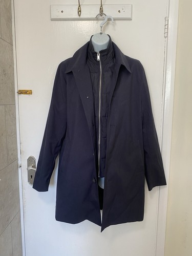 Reiss size navy overcoat - navy,