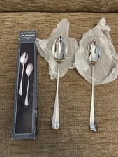 SILVER PLATED JUMBO SALAD SPOON AND FORK SET 12 inch -  HOFF ITERIEUR