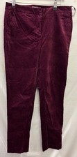 Women's LAURA ASHLEY Purple Cotton Blend Trousers With Pockets UK Size 10-CG K03