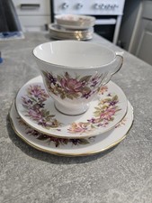 Colclough Bone China Tea Cup Saucer And Side Plate 3 Peice Set