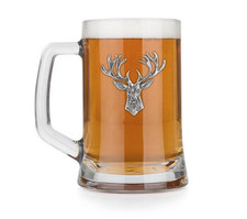 Stunning Pewter Glass Pint