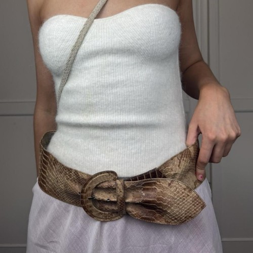 Vintage leather brown - vintage, snake