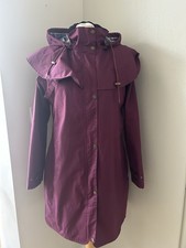 Lighthouse Outrider 3/4 Plum Waterproof Rain Coat Size Uk 10