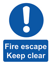 Warning Danger Fire Escape