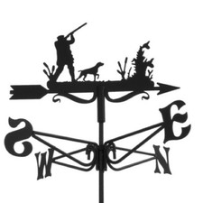Man Shotgun Dog Weather Vane