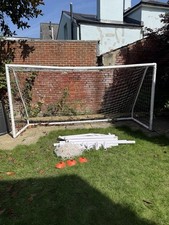 “Set of 2 Football Goals with Nets, Training cones and U shaped metal goal pegs
