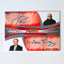 2010 TNA Impact Tristar Taz Mike Tenay Dual Auto Card Wrestling Autograph WWE