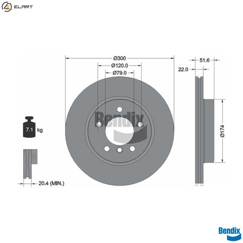 Brake disc bds1159hc for - brake,