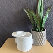 Paper Mache Lidded Bowl Pot