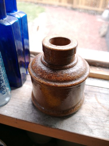 Victorian stone ink bottle - victorian,