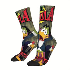 Mens Count Duckula TV Show Comic Movie Cartoon Novelty Character Socks UK 6-11