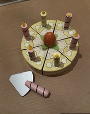 Wooden Toy Birthday Cake Children’s Pretend Food Play Set