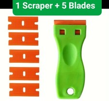 Green Plastic Scraper 1Pc+5*