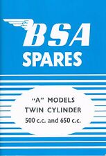 BSA A10 A7 spare parts Book 1954-57 Shooting Star R Rocket Swinging Arm Plunger