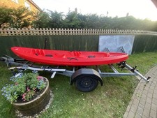 CONWY 2 (+1) Person Kayak Sit on Top Two Family Tandem Red Double Fishing Rigid