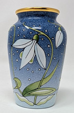 Moorcroft Enamels Snowdrop 7cm Tall Vase 1998